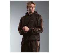 Kapuzensweatshirt TRIGEMA "TRIGEMA Hoodie mit Kontraststreifen", Herren, Gr. XL, braun (mocca), Sweatware, 70% Baumwolle, 30% Polyester, Basic, ohne Ausschnitt, Sweatshirts (88830627-XL) mocca