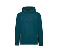 Kapuzensweatshirt TRIGEMA "TRIGEMA Kapuzenpullover mit großem 3D-Motiv", Damen, Gr. S, blau (petrol), 70% Baumwolle, 30% Polyester, Sweatshirts (28988356-S) petrol