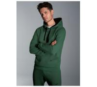 Kapuzensweatshirt TRIGEMA "TRIGEMA Kapuzensweatshirt aus Biobaumwolle", Herren, Gr. S, grün (efeu), 75% Baumwolle (Biobaumwolle kbA), 25% Baumwolle (recycelt), Sweatshirts (20911245-S) efeu