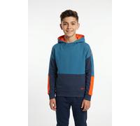 Kapuzensweatshirt TROLLKIDS "KIDS RONDANE SWEATER", Jungen, Gr. 116, nordic blau, mystic blau, flame orange, Sweatware, Obermaterial: 100% Baumwolle, Rippbündchen, Sweatshirts, mit farblich passender