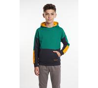 Kapuzensweatshirt TROLLKIDS "KIDS RONDANE SWEATER", Jungen, Gr. 98, schwarz (schwarz cyan, schwarz, bronze), Sweatware, Obermaterial: 100% Baumwolle, Rippbündchen, Sweatshirts, mit farblich passender