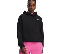 Kapuzensweatshirt UNDER ARMOUR "ICON FLEECE HOODIE", Damen, Gr. S, schwarz (ultimate schwarz, weiß), Obermaterial: 59% Baumwolle, 41% Polyester, Sweatshirts, aus Baumwolle und Polyester, in den Größen