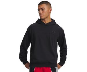 Kapuzensweatshirt UNDER ARMOUR "UA RIVAL LW HOODIE", Herren, Gr. L, schwarz (schwarz, schwarz), Sweatware, Obermaterial: 80% Baumwolle, 20% Polyester, unifarben, Basic hüftbedeckend, Rundhals, Rippbün