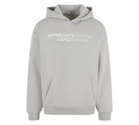 Kapuzensweatshirt "Upscale by Mister Tee Appreciate & Respect Fluffy Hoody", Herren, Gr. S, lightasphalt, 70% Baumwolle, 30% Polyester, UPSCALE BY MISTER TEE, bedruckt, Sweatshirts (84514920-S) lighta