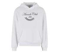 Kapuzenpullover "Upscale by Mister Tee Arcade Club Fluffy Hoody", Herren, Gr. XXL, weiß, 70% Baumwolle, 30% Polyester, UPSCALE BY MISTER TEE, mehrfarbig, loose fit, ohne Ausschnitt, Pullover Kapuzenpu