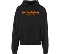 Kapuzensweatshirt "Upscale by Mister Tee Herren Hustle Ultra Heavy Oversize Hoodie", Herren, Gr. XXL, schwarz, 100% Baumwolle, UPSCALE BY MISTER TEE, unifarben, Rundhals, Sweatshirts (10593648-XXL) sc