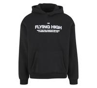 Kapuzensweatshirt "Upscale by Mister Tee High Flight Fluffy Hoody", Herren, Gr. XL, schwarz, 70% Baumwolle, 30% Polyester, UPSCALE BY MISTER TEE, bedruckt, Sweatshirts (55361715-XL) schwarz