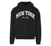 Kapuzensweatshirt "Upscale by Mister Tee New York Collage Fluffy Hoody", Herren, Gr. L, schwarz, 100% Baumwolle, UPSCALE BY MISTER TEE, bedruckt, Sweatshirts (24252500-L) schwarz