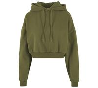 Kapuzensweatshirt URBAN CLASSICS "Urban Classics Damen Ladies Cropped Heavy Hoody", Damen, Gr. L, summerolive, 100% Baumwolle, unifarben, Sweatshirts (45601912-L) summerolive