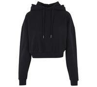 Kapuzensweatshirt URBAN CLASSICS "Urban Classics Damen Ladies Cropped Heavy Hoody", Damen, Gr. XL, schwarz, 100% Baumwolle, unifarben, oversize, ohne Ausschnitt, Sweatshirts (51612224-XL) schwarz
