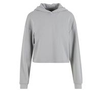 Kapuzensweatshirt URBAN CLASSICS "Urban Classics Damen Ladies Oversized Cropped Light Terry Hoodie", Damen, Gr. XL, grau (lightasphalt), 35% Baumwolle, 35% Baumwolle (Bio), 30% Polyester, unifarben, R