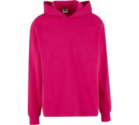 Kapuzensweatshirt URBAN CLASSICS "Urban Classics Herren Organic Loose Hoody", Herren, Gr. L, pink (hibiskuspink), 100% Baumwolle, unifarben, Rundhals, Pullover (52473209-L) hibiskuspink