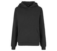Kapuzensweatshirt URBAN CLASSICS "Urban Classics Ladies Fluffy Hoody", Damen, Gr. L, charcoal, 70% Baumwolle, 30% Polyester, unifarben, Rundhals, Sweatshirts (75927837-L) charcoal