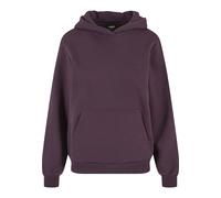 Kapuzensweatshirt URBAN CLASSICS "Urban Classics Ladies Fluffy Hoody", Damen, Gr. L, plumlila, 70% Baumwolle, 30% Polyester, unifarben, Rundhals, Sweatshirts (70491054-L) plumlila