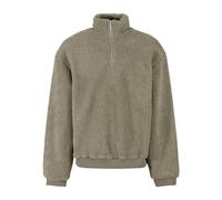 Kapuzensweatshirt URBAN CLASSICS "Urban Classics Oversized Teddy Troyer", Herren, Gr. 3XL, palegrün, 100% Polyester, unifarben, Sweatshirts (22950833-XXXL) palegrün