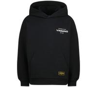 Kapuzensweatshirt VINGINO, Jungen, Gr. 164, midnight blau, Sweatware, Obermaterial: 100% Baumwolle, bedruckt, oversize hüftbedeckend, Rundhals, Flachstrickbündchen, Sweatshirts, mit Logo-Print (680403