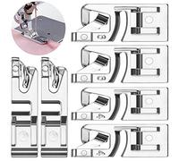 KARAA 6 Stück Nähfuß Rollsaumfuß Schmale Rollsaum 3 mm 4 mm 6 mm für Nähmaschine W6 Brother Singer Privileg Janome Husqvarna für den unteren Schaft