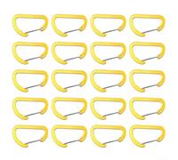 Karabiner-Schlüsselanhänger, Größe 4, D-Typ, mehrfarbig, Aluminiumlegierung, Karabinerhaken für Schlüssel, Camping, Wandern, Zubehör (Gold)