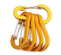 Karabinerhaken, 5 Stück, leichte Aluminiumlegierung, Schlüsselanhänger-Karabiner für Outdoor-Camping, Schnellbefestigung, Hardware zum Aufhängen von Schlüsseln, Wasserflaschen und kleinen Ausrüstung