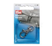 Karabinerhaken 7 x 38mm, gunmetal