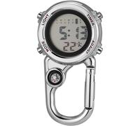Karabineruhr mit Integriertem Kompass, Haken Design, Edelstahl | Zinklegierung, Kratzfestes Gehäuse, für Rucksackgurte und Tasche, zum Wandern und Camping