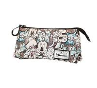 Minnie Maus Drawing-FAN Dreifach Federmäppchen, Grau