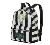 Karactermania Rucksack Beetlejuice Stripes-Heady, Weiß, 24,5 x 29 cm, 8 L, Einheitsgröße