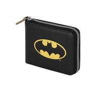 KARACTERMANIA DC Comics Batman Bat-Herren-Geldbörse Man Zip, Schwarz, 12 x 10 cm