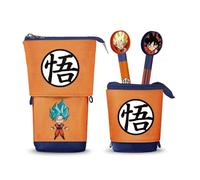 Karactermania Federmäppchen Dragon Ball Super-Cute – 2 radierbare Gelstifte, Orange, 11,5 x 17 cm