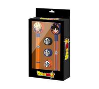 Karactermania Dragon Ball Ultra Instinct-Set mit Radierbarer Gelstift + Ewiger Bleistift + 3 Radiergummis, Schwarz, 14 x 23 cm