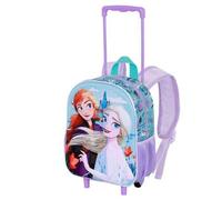 KARACTERMANIA | Frozen 2 Kinderrucksack mit Rollen - Lila Schulrucksack mit - und Anna-Zeichnung - Trolley mit Reißverschluss - Schule - Geräumiger Sc