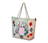 Karactermania Harley Quinn Mad Love-Soleil Strandtasche, Beige, 52 x 37 cm