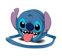 Lilo und Stitch Tongue-Runde Schultertasche, Blau, 18,5 x 18,5 cm