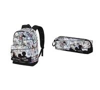 KARACTERMANIA Micky Maus Ink FAN 2.0 HS Rucksack + Quadratischer-Federmäppchen