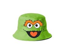 Sesamstraße Oscar the Grouch Face Kinder Bucket Hat, Grün, 25 x 15 cm