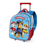 KARACTERMANIA Paw Patrol Ready-Kleiner 3D Rucksack mit Rädern, Blau, 26 x 34 cm, Kapazität 7 L