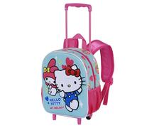 Karactermania Sanrio Hello Kitty Friendship-Kleiner 3D Rucksack mit Rädern, Blau, 26 x 34 cm, Kapazität 7 L