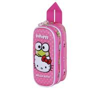 Karactermania Sanrio Hello Kitty Funny-3D Doppelfedermäppchen, Rosa, 22 x 10 cm