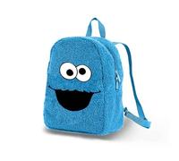 KARACTERMANIA Sesame Street Plush Rucksack aus Plüsch, Unisex, für Kinder, 1 Stück, Cookie Monster Blue, Talla única, Rucksack aus Plüsch