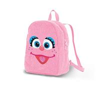 KARACTERMANIA Sesamstraße Abby Cadabby Face-Plush Rucksack, Rosa, 22 x 27 cm, Kapazität 7 L