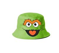 Sesamstraße Oscar the Grouch Face Kinder Bucket Hat, Grün, 25 x 15 cm