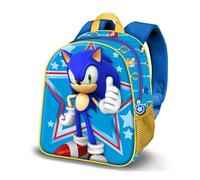 KARACTERMANIA Sonic The Hedgehog Elite 3D Rucksack Elite 3D Star Unisex für Erwachsene, 1 Stück, Sonic The Hedgehog Blue, Talla única, Elite 3D Star Rucksack