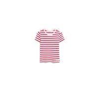 ARMEDANGELS Damen RIPP-T-Shirt aus Bio-Baumwoll Mix KARDAA Stripes Slim Fit Pink Mist-Mars Red L