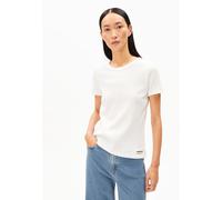 ARMEDANGELS Damen Ripp-T-Shirt KARDAA – Bio-Baumwoll-Mix Slim Fit Weiß XL