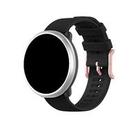 KAREN66 Silikon Armband 20mm Uhrenarmband Kompatibel mit Polar Ignite/Ignite 2/Ignite 3/Unite/Pacer/Pacer Pro Wechselarmbänder (Black, One Size)