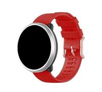 KAREN66 Silikon Armband 20mm Uhrenarmband Kompatibel mit Polar Ignite/Ignite 2/Ignite 3/Unite/Pacer/Pacer Pro Wechselarmbänder (Red, One Size)