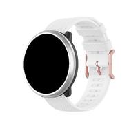 KAREN66 Silikon Armband 20mm Uhrenarmband Kompatibel mit Polar Ignite/Ignite 2/Ignite 3/Unite/Pacer/Pacer Pro Wechselarmbänder (White, One Size)