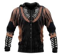 KarFri Herren Indianer 3D gedruckt Reißverschluss Hoodies Pullover Sweatshirt Kapuzen-Sweatshirt Sportbekleidung Freizeitjacke, # 5, Large
