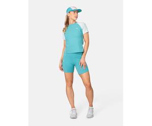 KARI TRAA Trainingsshirt "Linnea" in Türkis - Größe M | Damen Outdoor Tops Shirts