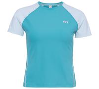 KARI TRAA Trainingsshirt "Linnea" in Türkis - Größe S | Damen Outdoor Tops Shirts